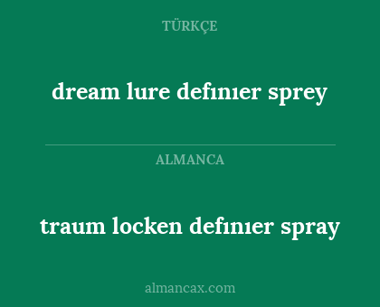 traum locken defınıer spray - dream lure defınıer sprey