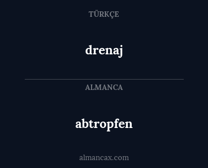 drenaj - abtropfen