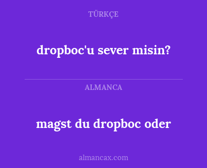 magst du dropboc oder - dropboc'u sever misin?