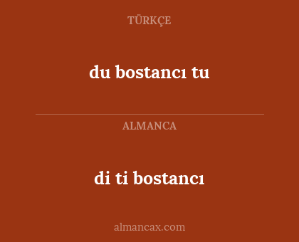 di ti bostancı - du bostancı tu