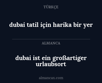 dubai tatil için harika bir yer - dubai ist ein großartiger urlaubsort