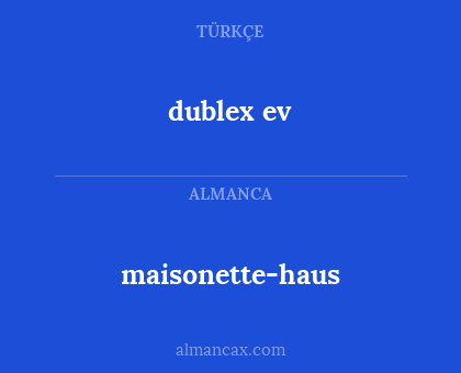 maisonette-haus - dublex ev
