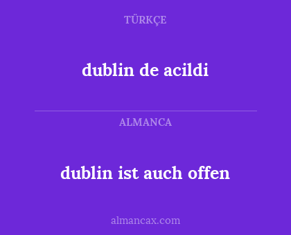 dublin de acildi - dublin ist auch offen