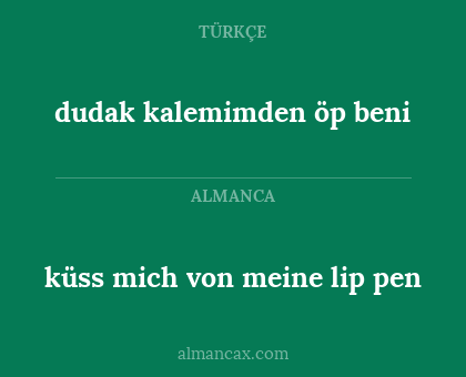 dudak kalemimden öp beni - küss mich von meine lip pen