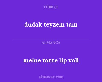 dudak teyzem tam - meine tante lip voll