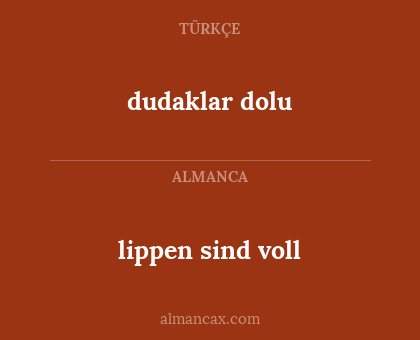dudaklar dolu - lippen sind voll