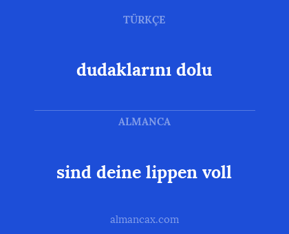 dudaklarını dolu - sind deine lippen voll