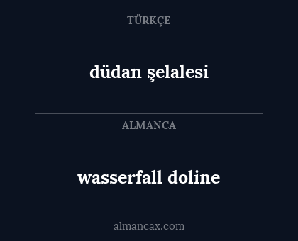wasserfall doline - düdan şelalesi