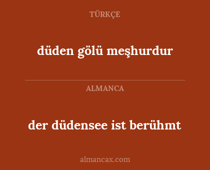 der düdensee ist berühmt - düden gölü meşhurdur
