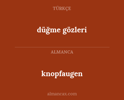 düğme gözleri - knopfaugen