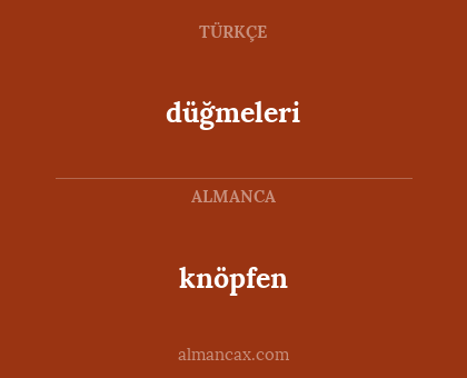 düğmeleri - knöpfen