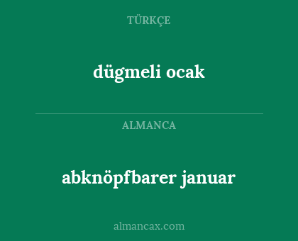 abknöpfbarer januar - dügmeli ocak