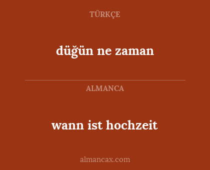 düğün ne zaman - wann ist hochzeit