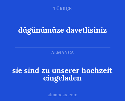 sie sind zu unserer hochzeit eingeladen - dügünümüze davetlisiniz