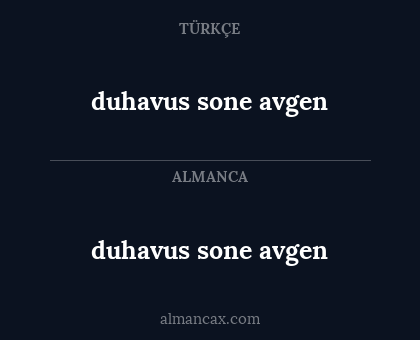 duhavus sone avgen - duhavus sone avgen
