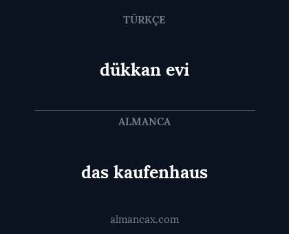 dükkan evi - das kaufenhaus
