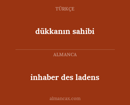 dükkanın sahibi - inhaber des ladens
