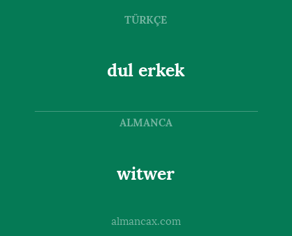 dul erkek - witwer