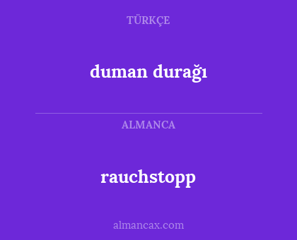 rauchstopp - duman durağı