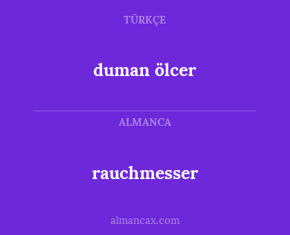 duman ölcer - rauchmesser