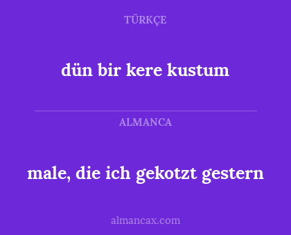 dün bir kere kustum - male, die ich gekotzt gestern