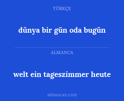 welt ein tageszimmer heute - dünya bir gün oda bugün