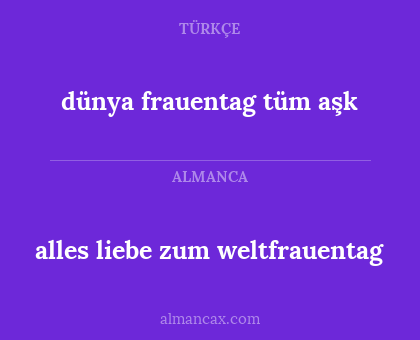 dünya frauentag tüm aşk - alles liebe zum weltfrauentag