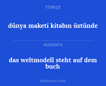 dünya maketi kitabın üstünde - das weltmodell steht auf dem buch