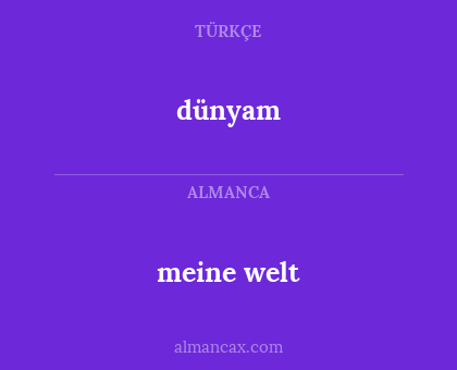 dünyam - meine welt