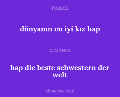 dünyanın en iyi kız hap - hap die beste schwestern der welt