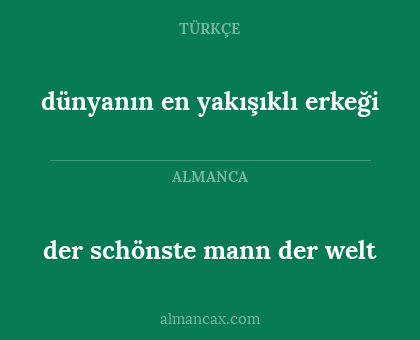 der schönste mann der welt - dünyanın en yakışıklı erkeği