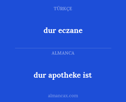 dur apotheke ist - dur eczane