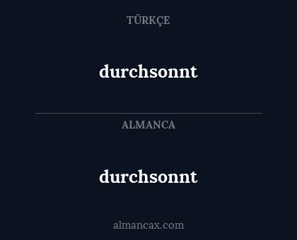 durchsonnt - durchsonnt