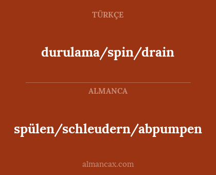 spülen/schleudern/abpumpen - durulama/spin/drain