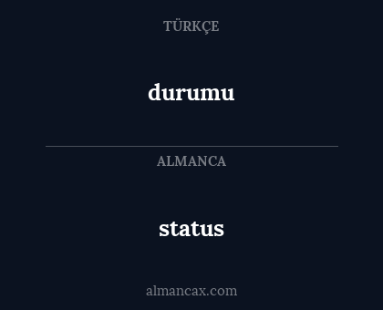 status - durumu