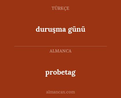 duruşma günü - probetag