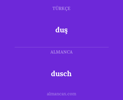 duş - dusch