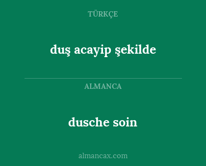 duş acayip şekilde - dusche soin