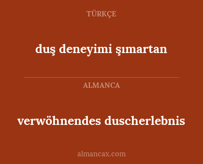 verwöhnendes duscherlebnis - duş deneyimi şımartan