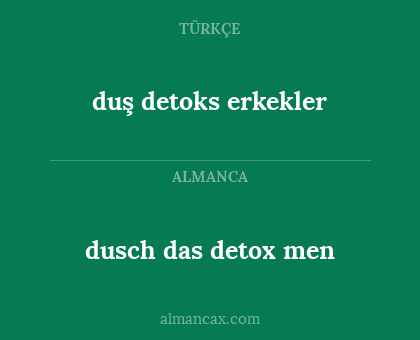 duş detoks erkekler - dusch das detox men