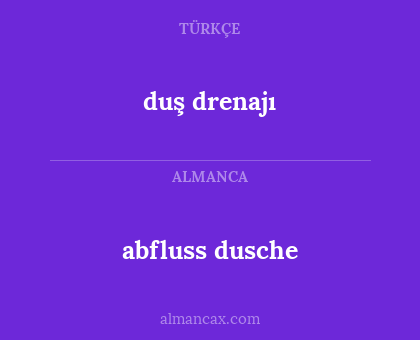 abfluss dusche - duş drenajı