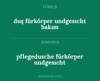 duş fürkörper undgesıcht bakım - pflegedusche fürkörper undgesıcht