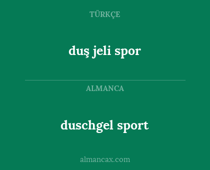 duş jeli spor - duschgel sport