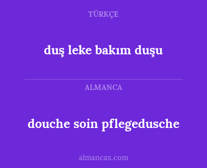 duş leke bakım duşu - douche soin pflegedusche