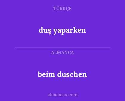 beim duschen - duş yaparken