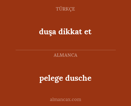 pelege dusche - duşa dikkat et