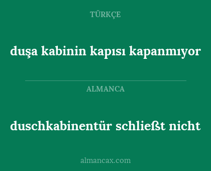 duşa kabinin kapısı kapanmıyor - duschkabinentür schließt nicht