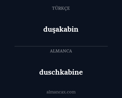 duşakabin - duschkabine