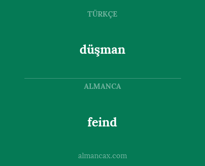 düşman - feind