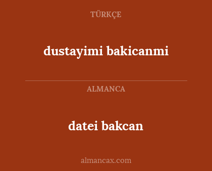 datei bakcan - dustayimi bakicanmi